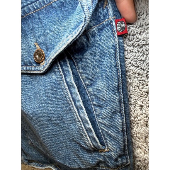 Vintage Garage Denim Vest Made in USA Workwear Trucker Vest M - Picture 7 of 9